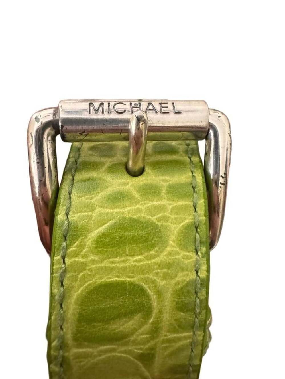Michael Kors Leather Belt Size Small Green White